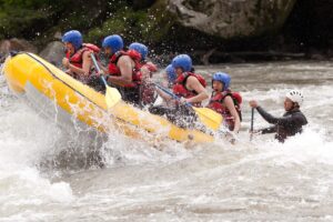A group in Taos River Rafting.