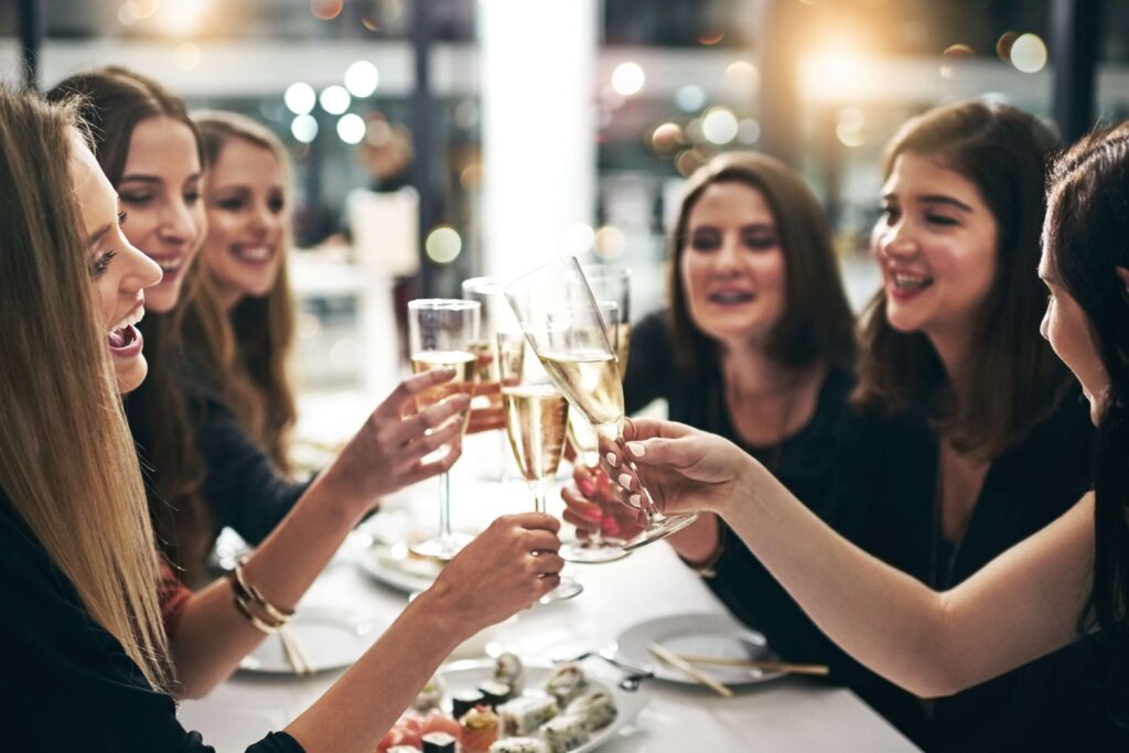 A group of women enjoying a Girls Weekend.